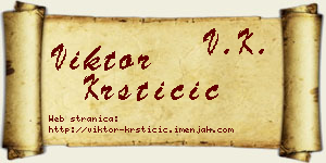 Viktor Krstičić vizit kartica